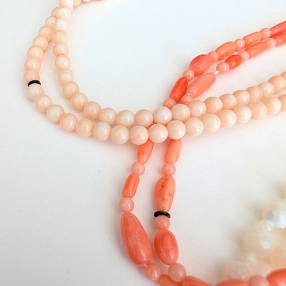 3 vintage single strand glass beaded necklaces - Picture 11 of 13